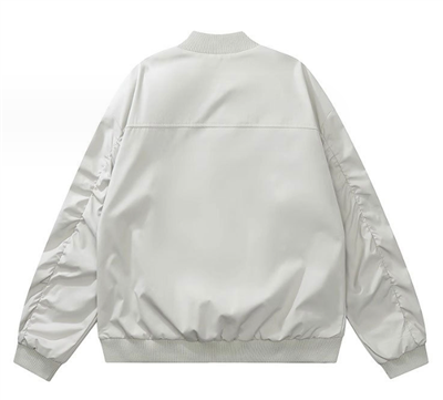 Bomber white jacket men back