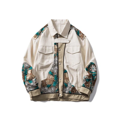 Canvas-Patchwork-Jacke für Herren