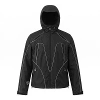 Trainingsjacke aus Nylon mit Ripstop-Paspelierung